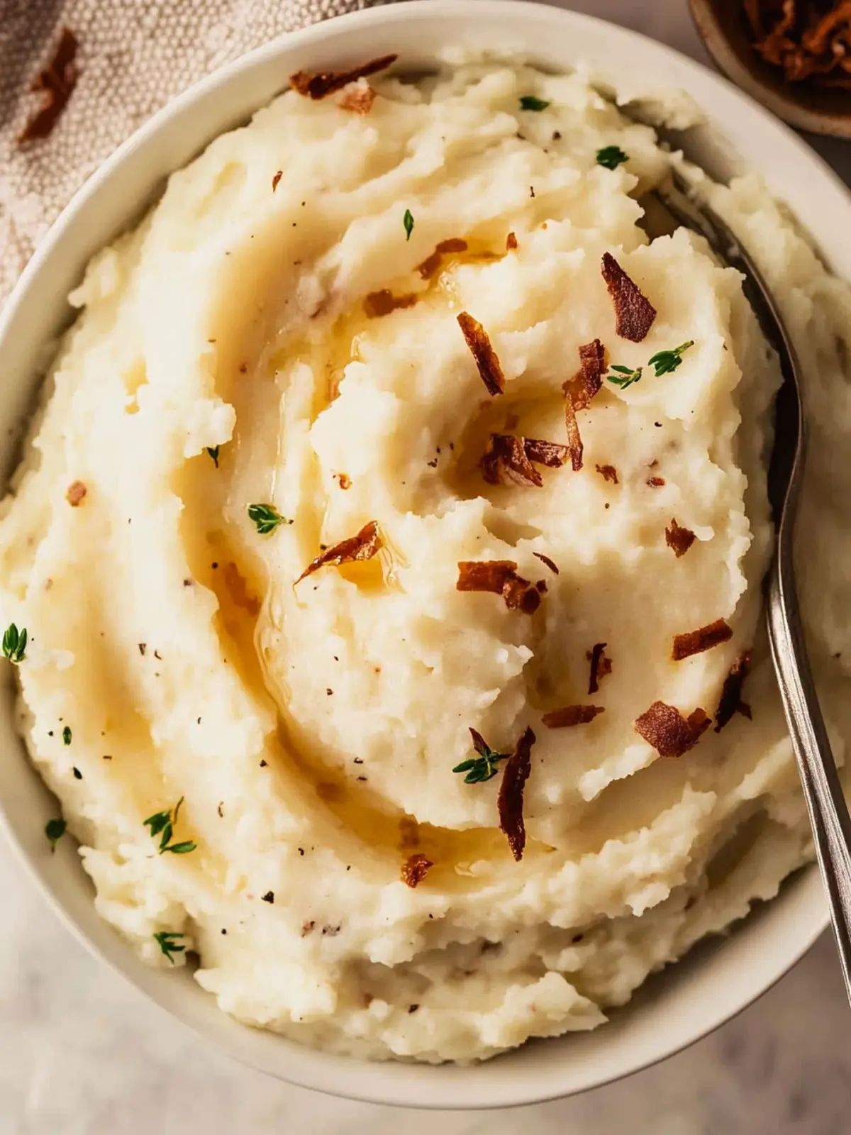 Creamy Boursin Mashed Potatoes with Crispy Shallots Bliss 4 Boursin Mashed Potatoes