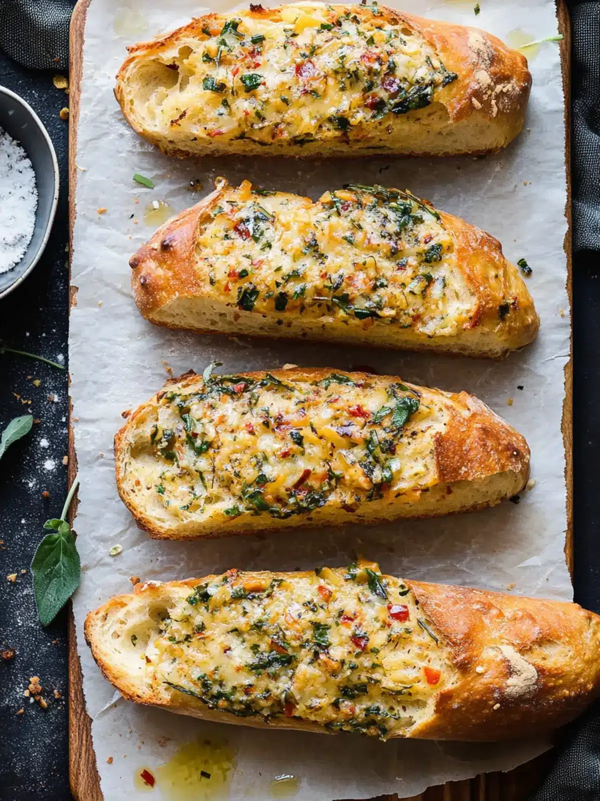 Irresistibly Spicy Calabrian Chili and Herb Garlic Bread 2 Calabrian Chili and Herb Garlic Bread